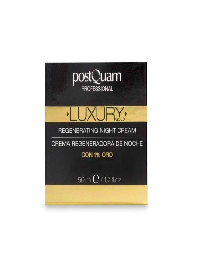 POSTQUAM Professional Luxury Gold Regenerating Night Cream 50ml - Moisturizing - Tones - Soft and Tighter Skin - Hyaluronic Acid - Almond Oil - Image 3